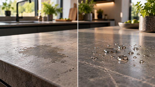 Aanrechtblad waterafstotend impregneren met coating