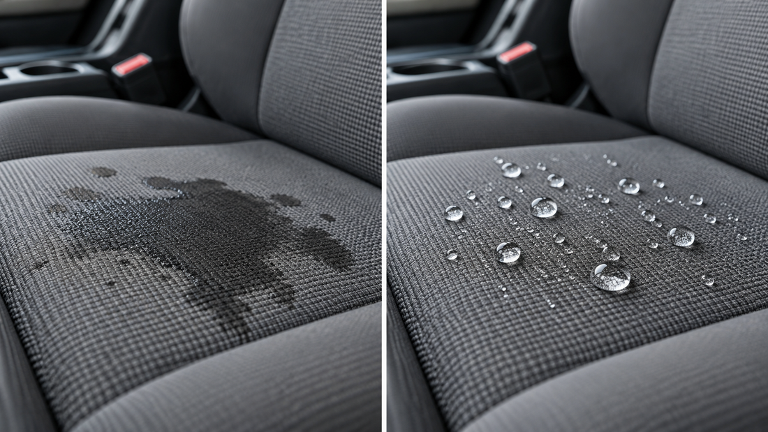 Autobekleding waterafstotend impregneren met coating om het te beschermen