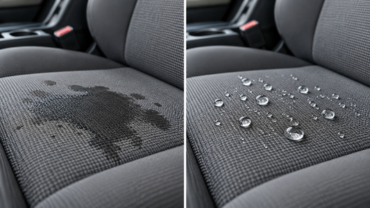 Autobekleding waterafstotend impregneren met coating om het te beschermen