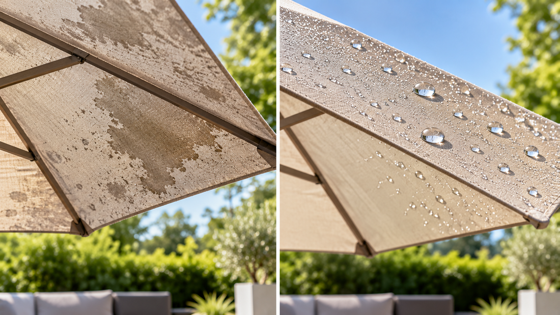 Parasol waterafstotend impregneren met coating